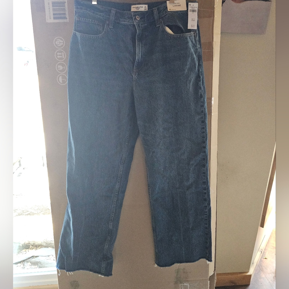 Abercrombie & Fitch Women's Denim Wide-Leg Jeans